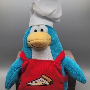DISNEY Club Penguin Plush Pizza Chef